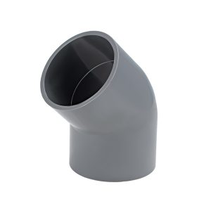 PVC Pipe Fitting, 45 Degree Elbow Gray, Socket 2pcs